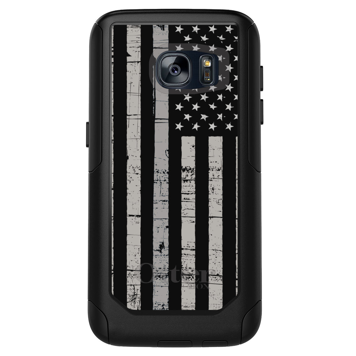 Black Grey US Flag United States OtterBox Commuter Case for iPhone & Galaxy, view 11
