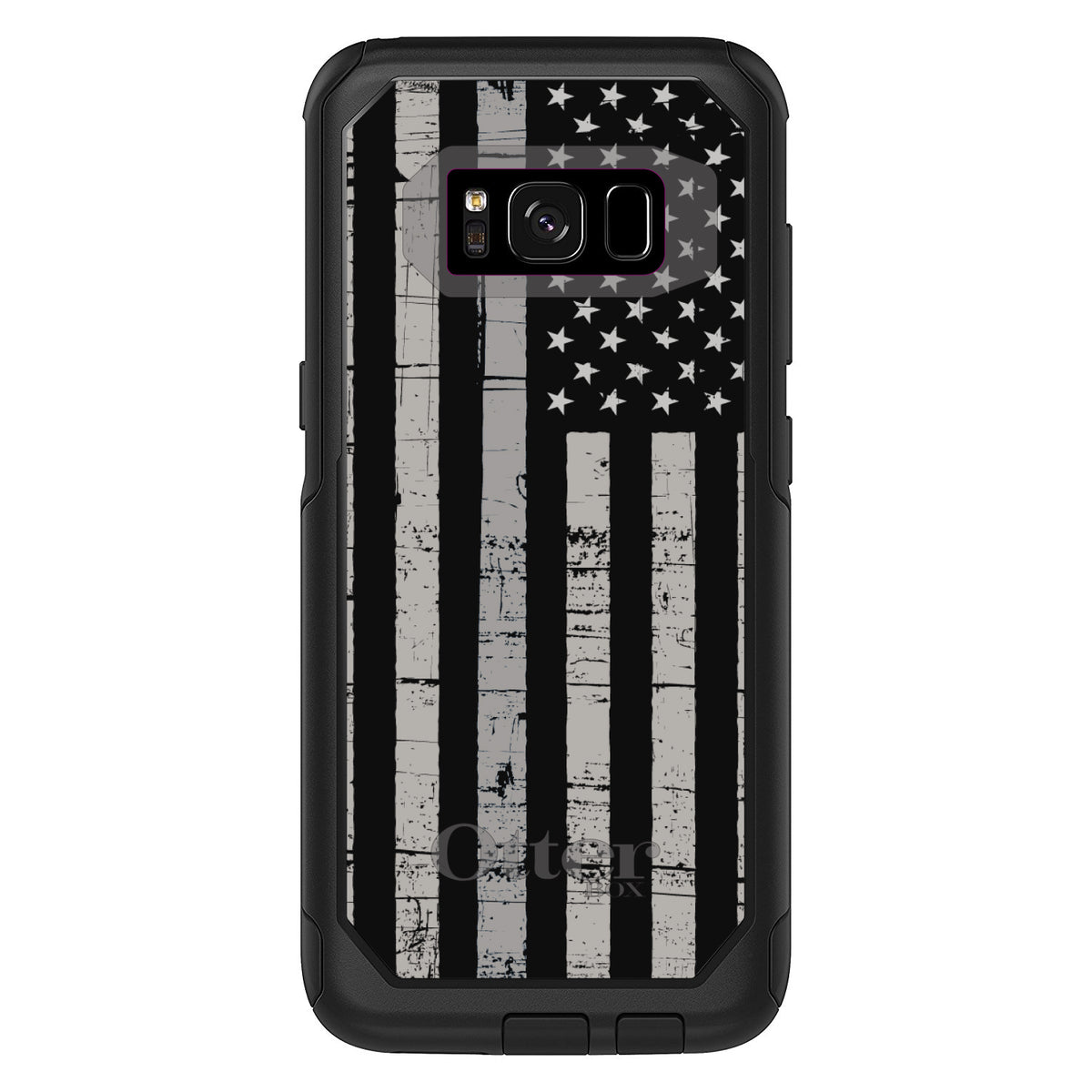 Black Grey US Flag United States OtterBox Commuter Case for iPhone & Galaxy, view 10