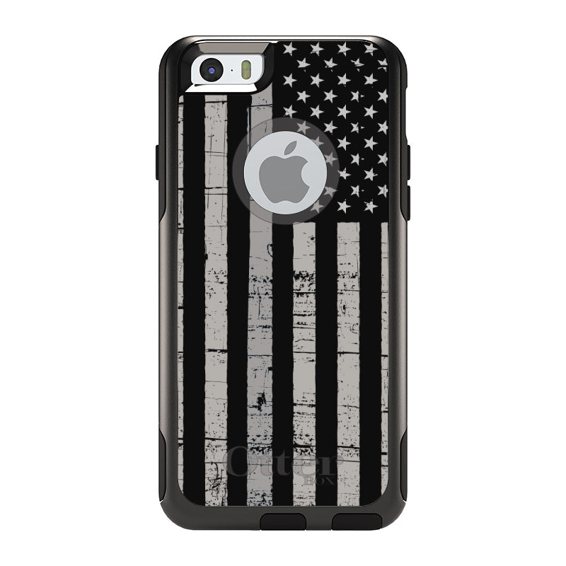 Black Grey US Flag United States OtterBox Commuter Case for iPhone & Galaxy, view 4