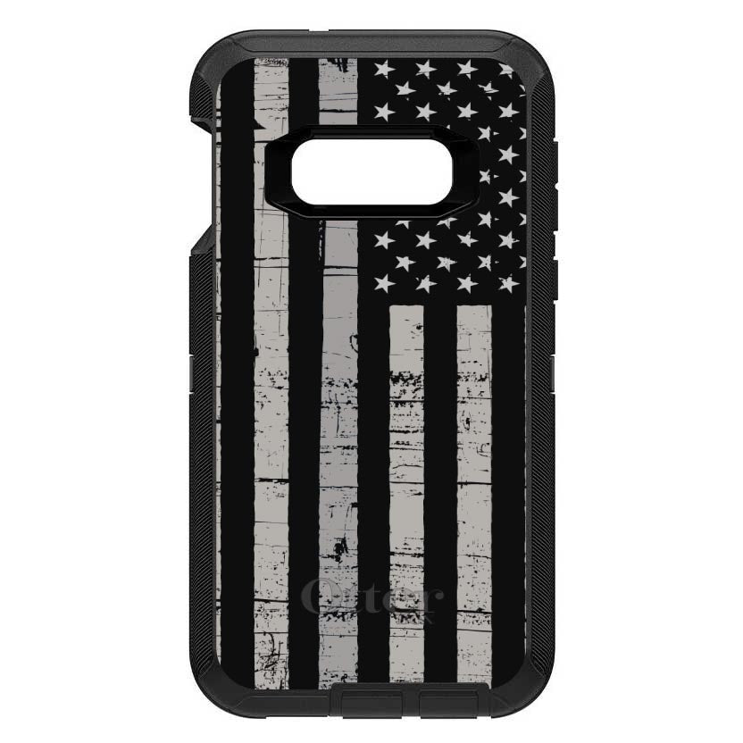 Black Grey US Flag United States OtterBox Defender Case for iPhone & Galaxy, view 10