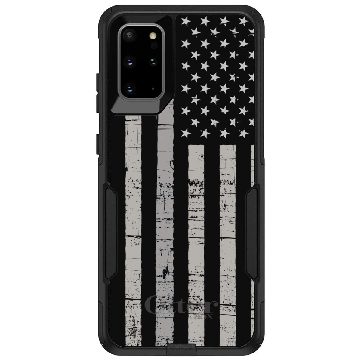 Black Grey US Flag United States OtterBox Commuter Case for iPhone & Galaxy, view 6