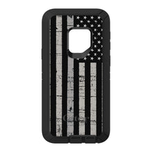 DistinctInk™ OtterBox Defender Series Case for Apple iPhone / Samsung Galaxy / Google Pixel - Black Grey US Flag United States