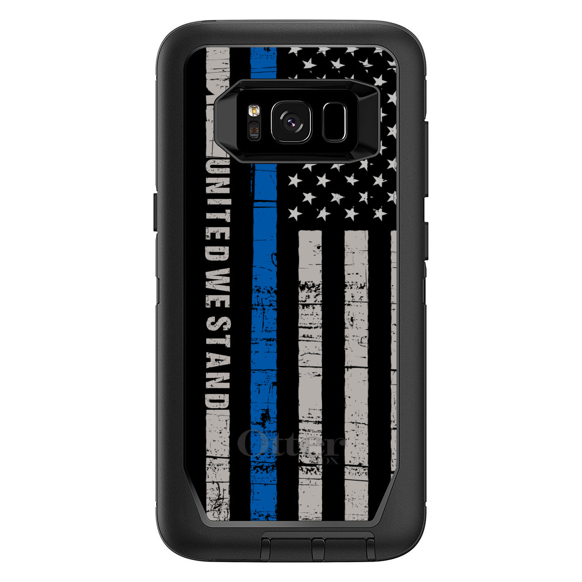 Thin Blue Line US Flag United We Stand OtterBox Defender Case for iPhone & Galaxy, view 12