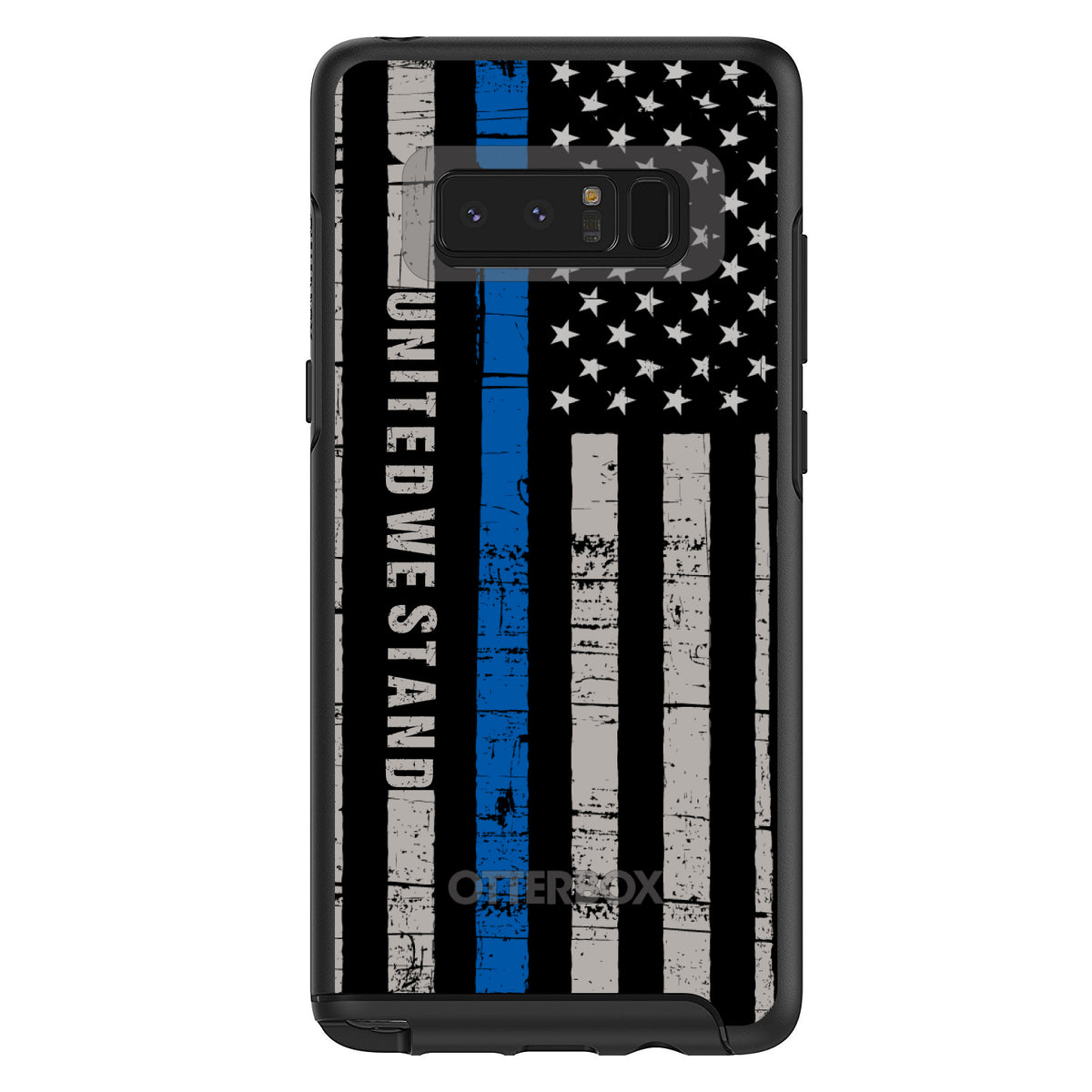 Thin Blue Line US Flag United We Stand OtterBox Symmetry Case for iPhone & Galaxy, view 13