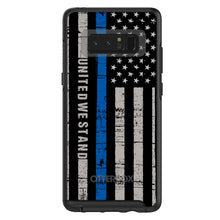 DistinctInk™ OtterBox Symmetry Series Case for Apple iPhone / Samsung Galaxy / Google Pixel - Thin Blue Line US Flag "United We Stand"