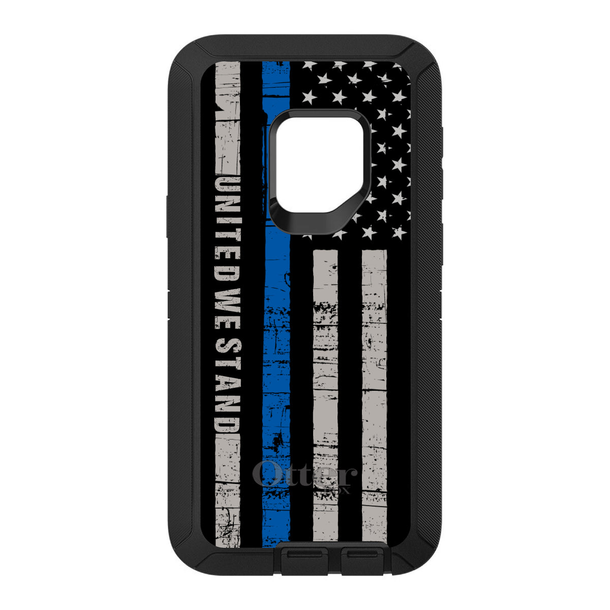 Thin Blue Line US Flag United We Stand OtterBox Defender Case for iPhone & Galaxy, view 11