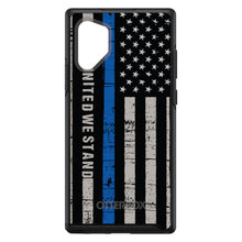 DistinctInk™ OtterBox Symmetry Series Case for Apple iPhone / Samsung Galaxy / Google Pixel - Thin Blue Line US Flag "United We Stand"
