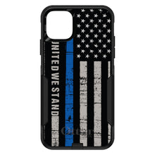 DistinctInk™ OtterBox Commuter Series Case for Apple iPhone or Samsung Galaxy - Thin Blue Line US Flag "United We Stand"