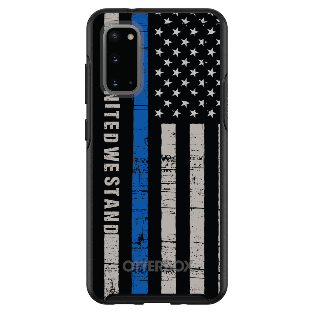 Thin Blue Line US Flag United We Stand OtterBox Symmetry Case for iPhone & Galaxy, view 5