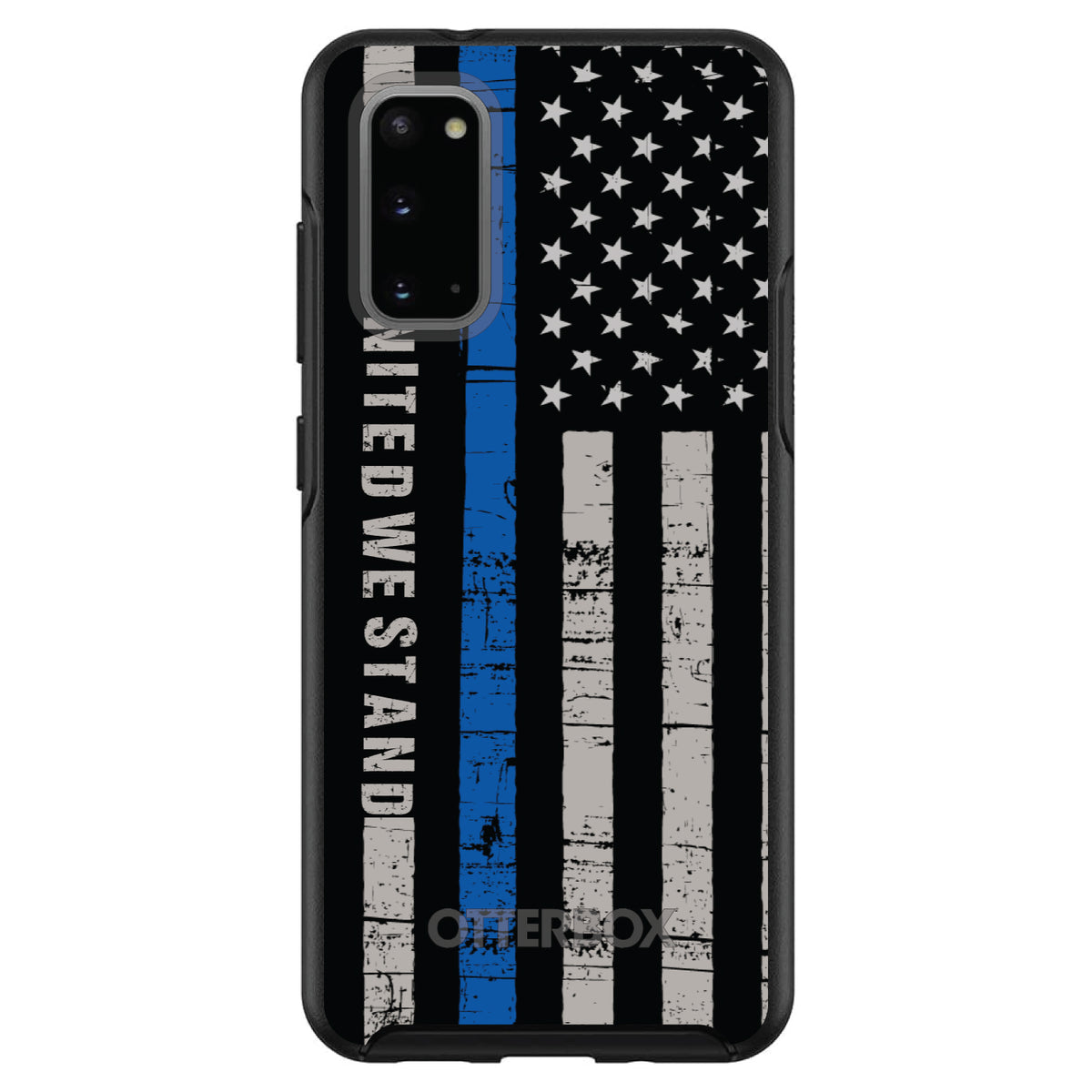Thin Blue Line US Flag United We Stand OtterBox Symmetry Case for iPhone & Galaxy, view 5