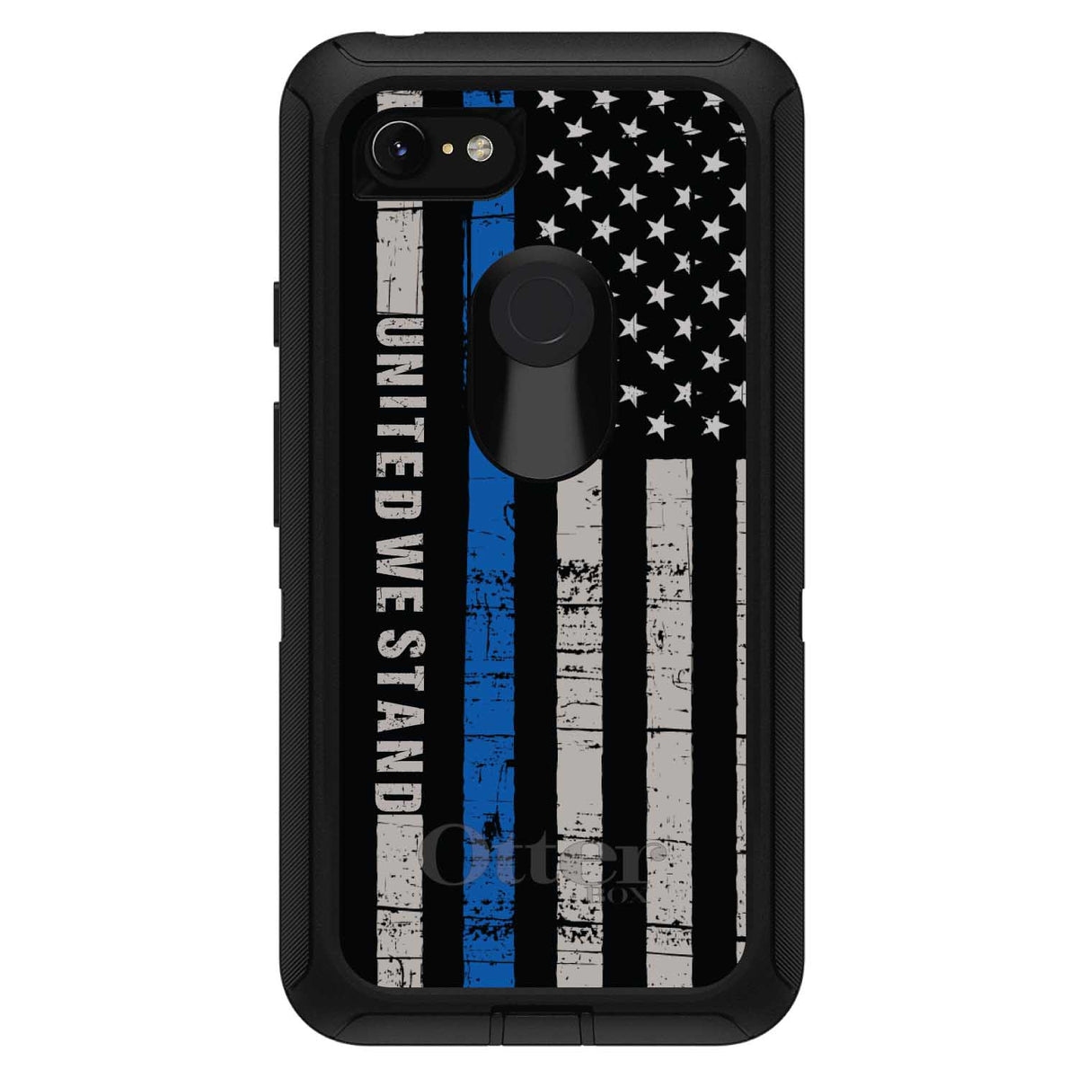 Thin Blue Line US Flag United We Stand OtterBox Defender Case for iPhone & Galaxy, view 18