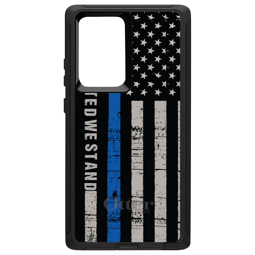 Thin Blue Line US Flag United We Stand OtterBox Defender Case for iPhone & Galaxy, view 13