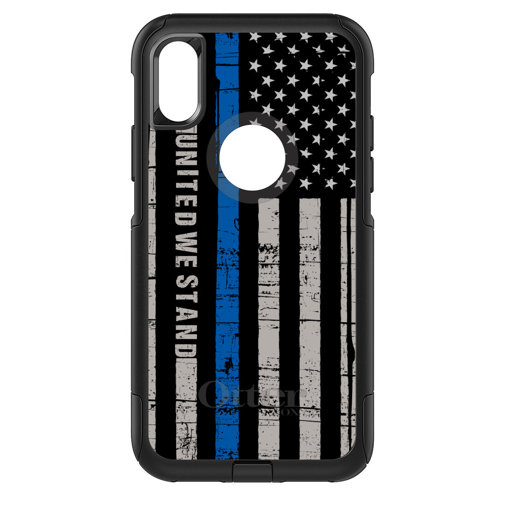 Thin Blue Line US Flag United We Stand OtterBox Commuter Case for iPhone & Galaxy, view 3