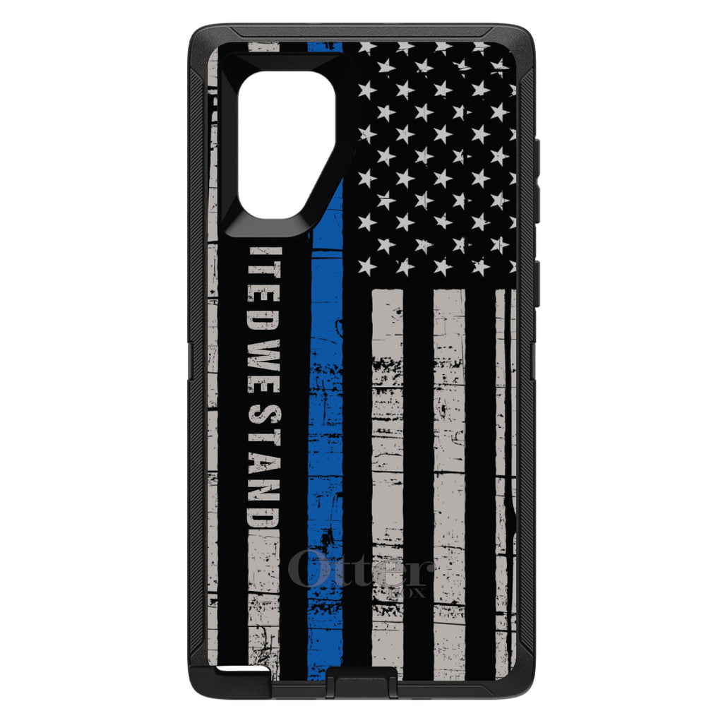 Thin Blue Line US Flag United We Stand OtterBox Defender Case for iPhone & Galaxy, view 14