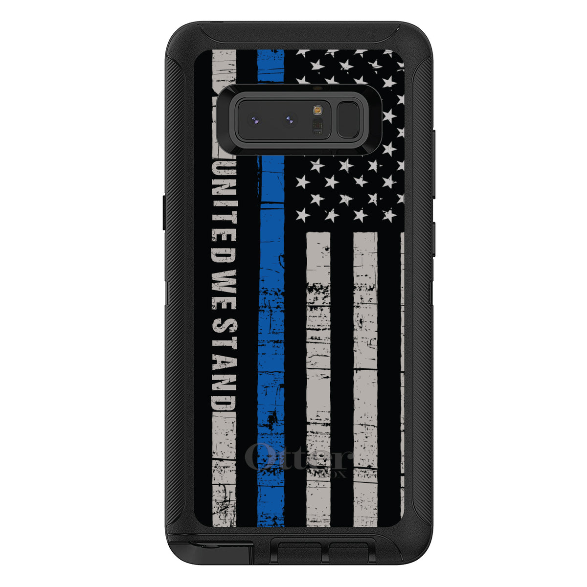 Thin Blue Line US Flag United We Stand OtterBox Defender Case for iPhone & Galaxy, view 17