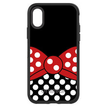 DistinctInk™ OtterBox Symmetry Series Case for Apple iPhone / Samsung Galaxy / Google Pixel - Black White Polka Dot Red Bow Minnie