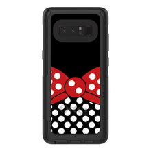 DistinctInk™ OtterBox Commuter Series Case for Apple iPhone or Samsung Galaxy - Black White Polka Dot Red Bow Minnie