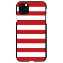 DistinctInk® Hard Plastic Snap-On Case for Apple iPhone or Samsung Galaxy - Red & White Bold Stripes