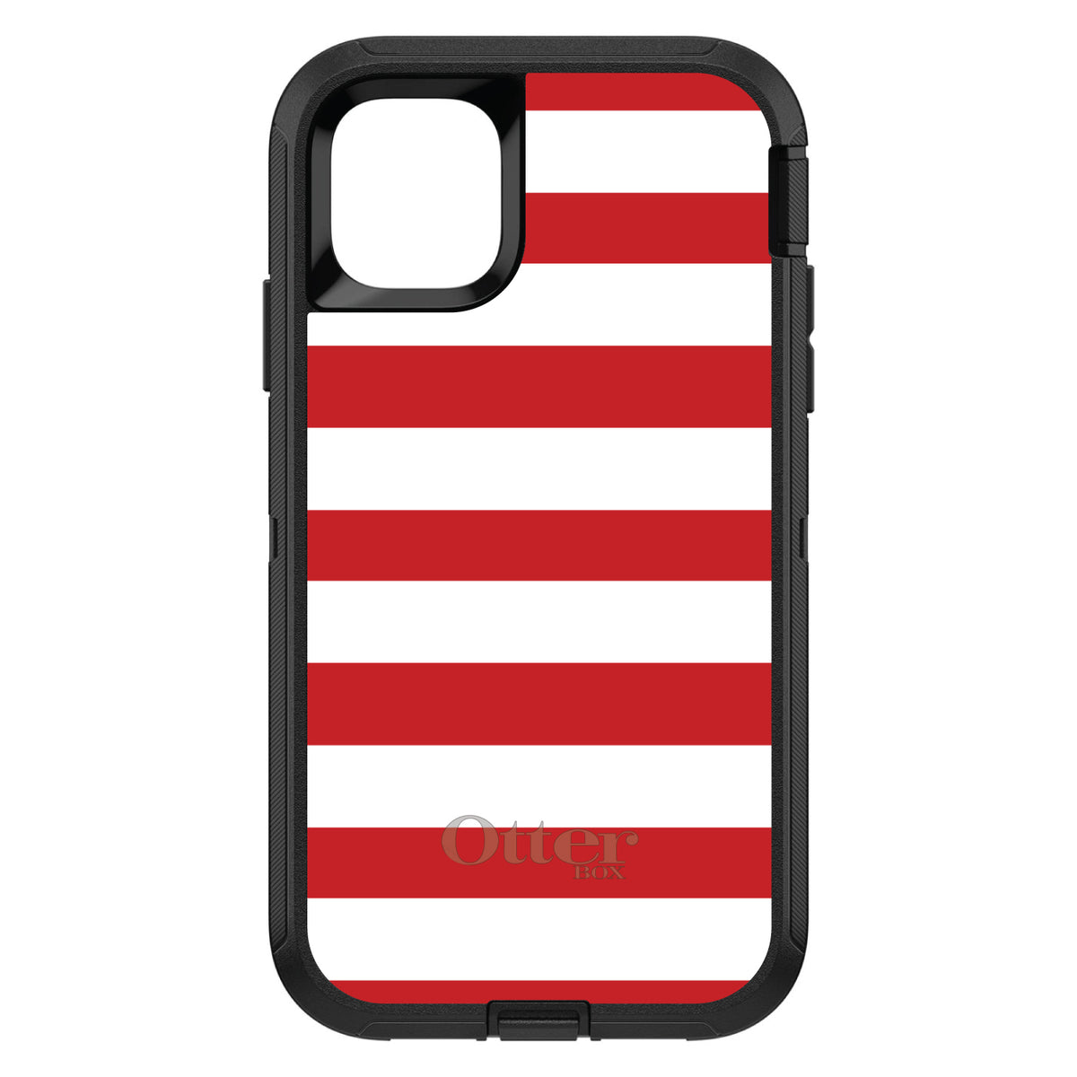 Red & White Bold Stripes OtterBox Defender Case for iPhone & Galaxy, view 2