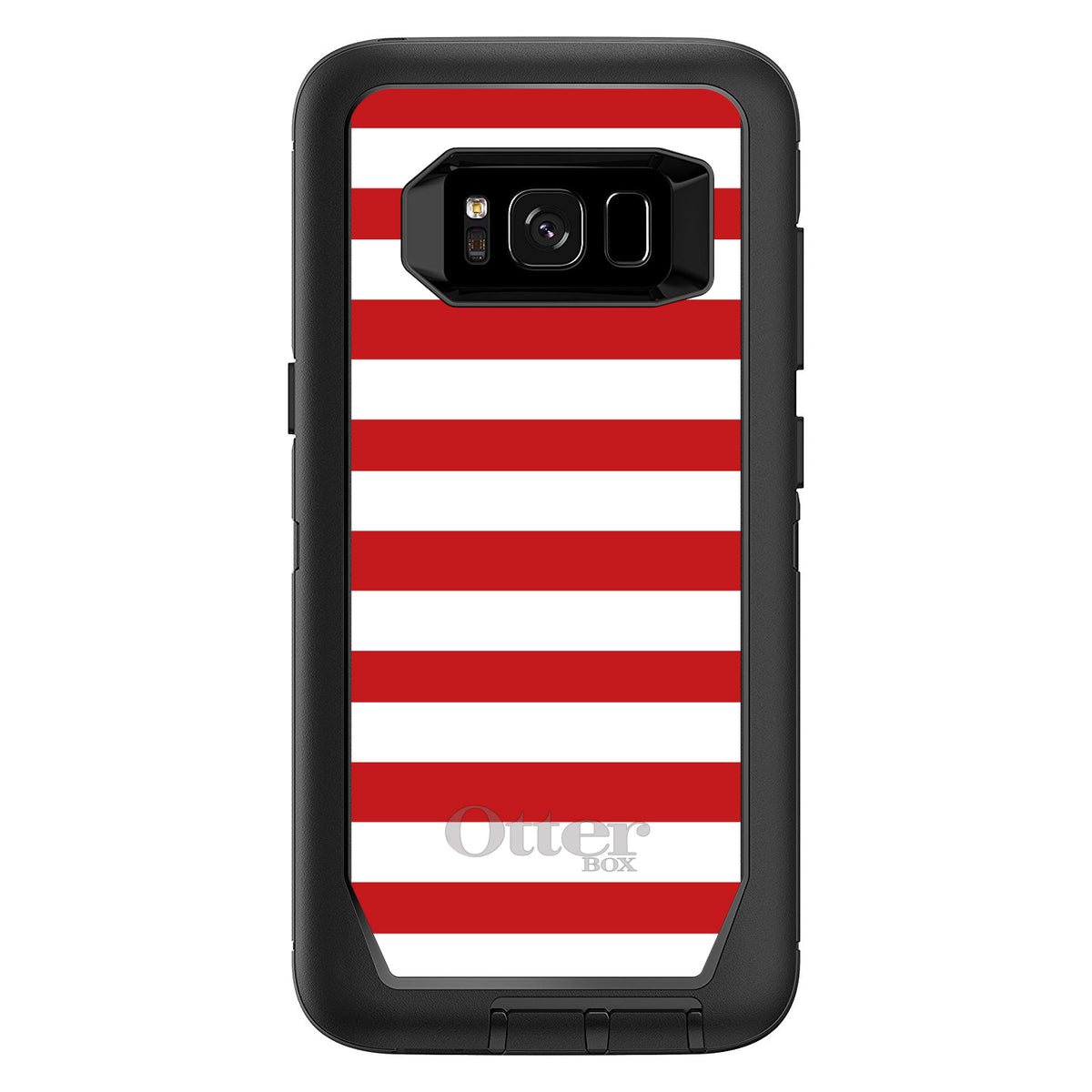 Red & White Bold Stripes OtterBox Defender Case for iPhone & Galaxy, view 9