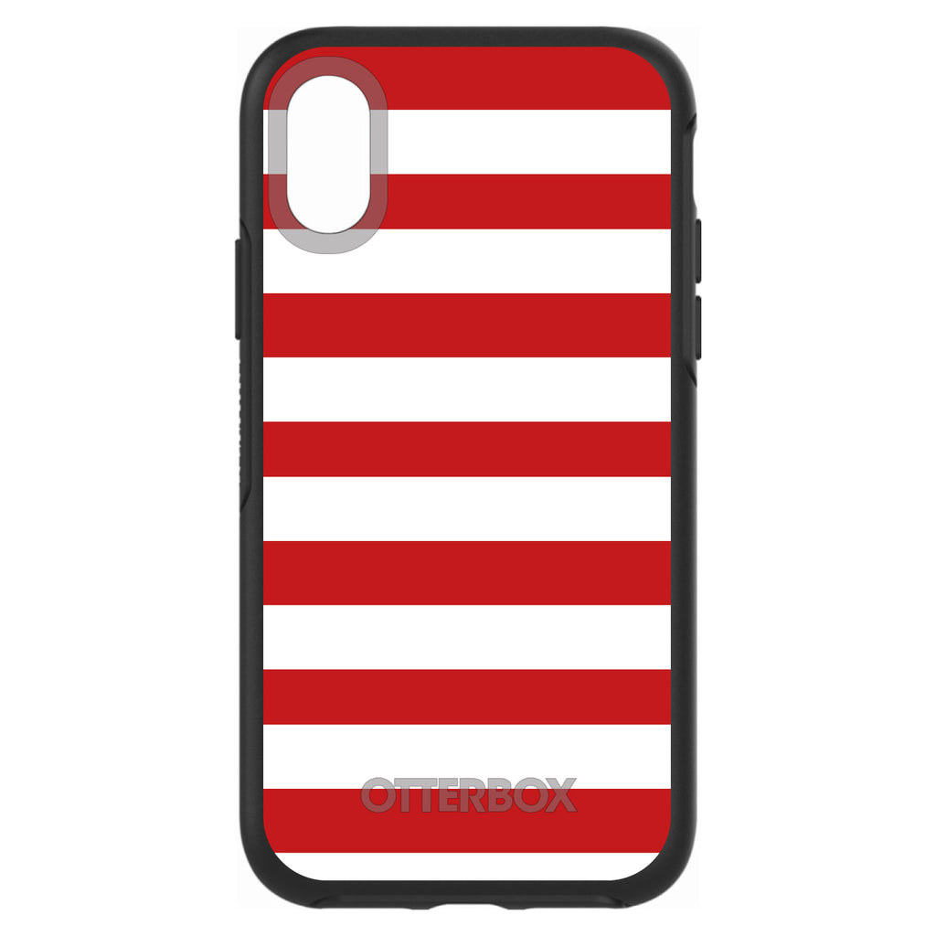 Red & White Bold Stripes OtterBox Symmetry Case for iPhone & Galaxy, view 4