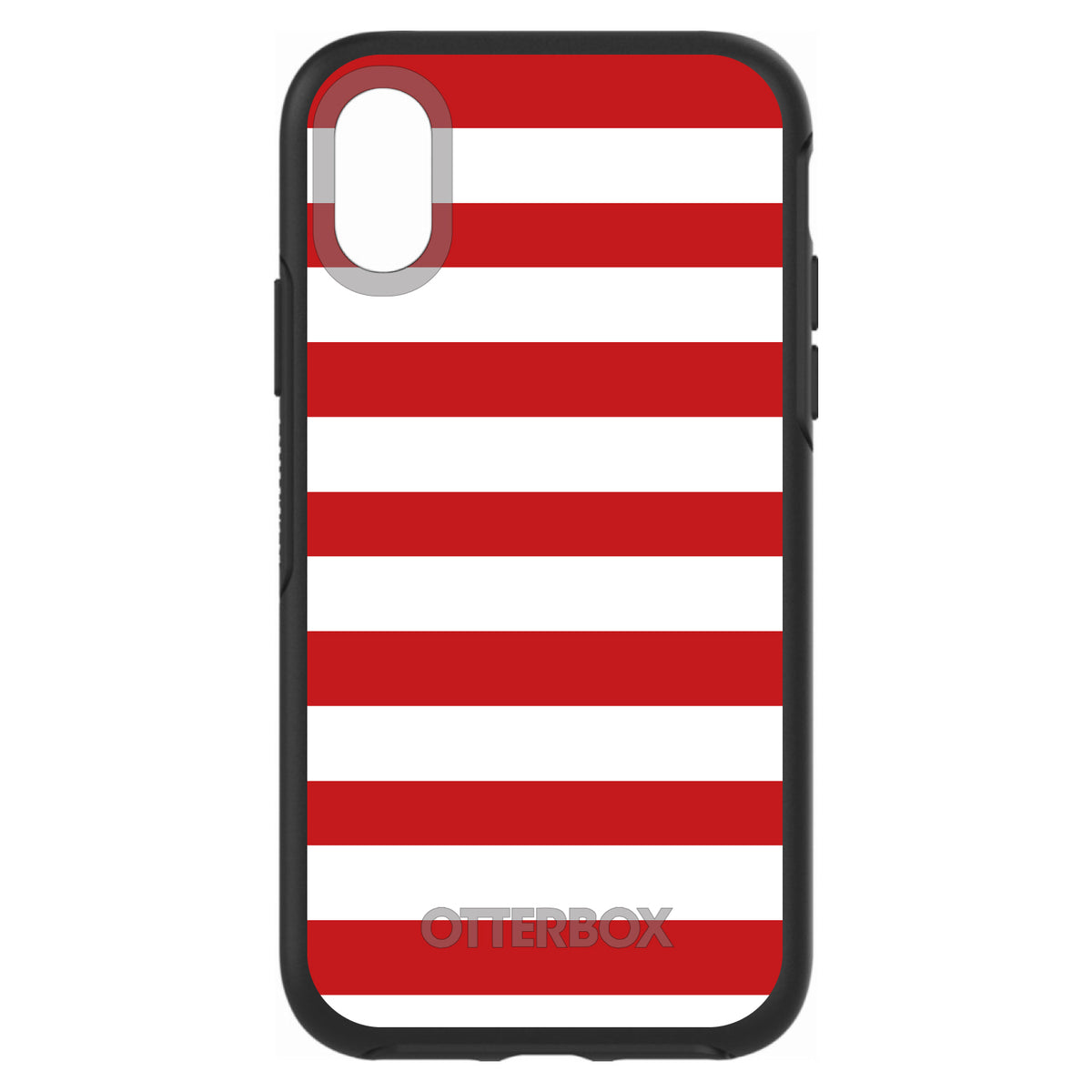 Red & White Bold Stripes OtterBox Symmetry Case for iPhone & Galaxy, view 4
