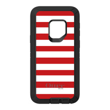 DistinctInk™ OtterBox Defender Series Case for Apple iPhone / Samsung Galaxy / Google Pixel - Red & White Bold Stripes