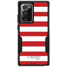 DistinctInk™ OtterBox Commuter Series Case for Apple iPhone or Samsung Galaxy - Red & White Bold Stripes