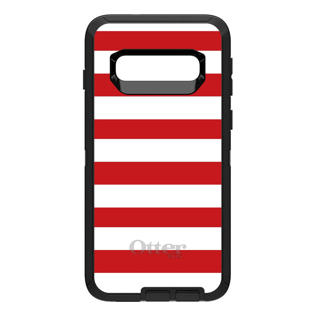 Red & White Bold Stripes OtterBox Defender Case for iPhone & Galaxy, view 6