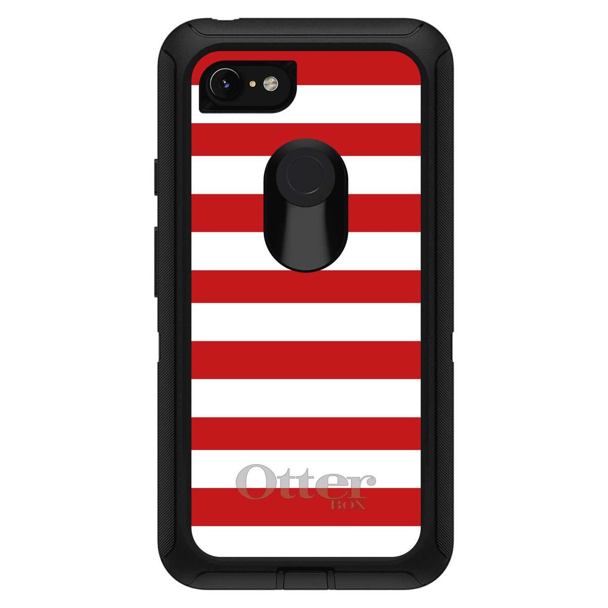 Red & White Bold Stripes OtterBox Defender Case for iPhone & Galaxy, view 15