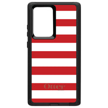DistinctInk™ OtterBox Defender Series Case for Apple iPhone / Samsung Galaxy / Google Pixel - Red & White Bold Stripes