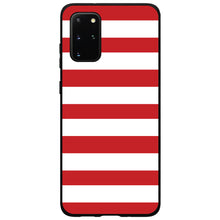 DistinctInk® Hard Plastic Snap-On Case for Apple iPhone or Samsung Galaxy - Red & White Bold Stripes