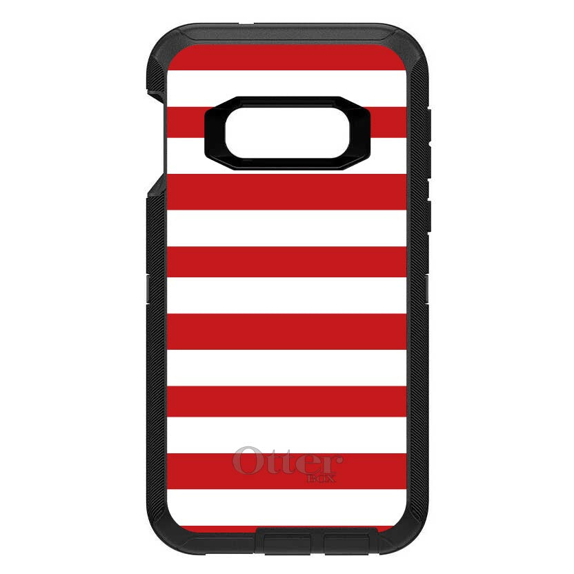 Red & White Bold Stripes OtterBox Defender Case for iPhone & Galaxy, view 7