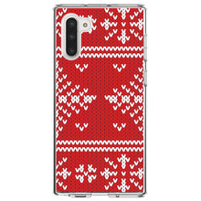 DistinctInk® Clear Shockproof Hybrid Case for Apple iPhone / Samsung Galaxy / Google Pixel - Red White Ugly Christmas Sweater