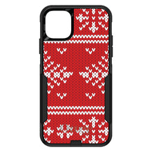 DistinctInk™ OtterBox Commuter Series Case for Apple iPhone or Samsung Galaxy - Red White Ugly Christmas Sweater