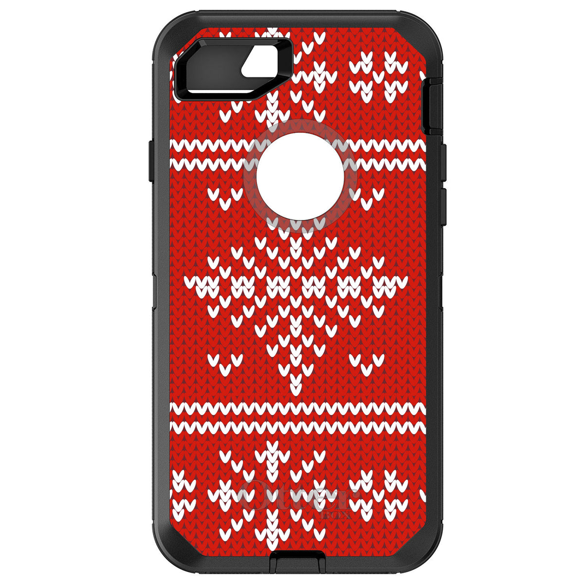 Red White Ugly Christmas Sweater OtterBox Defender Case for iPhone & Galaxy