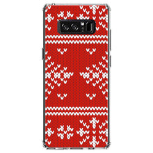 DistinctInk® Clear Shockproof Hybrid Case for Apple iPhone / Samsung Galaxy / Google Pixel - Red White Ugly Christmas Sweater