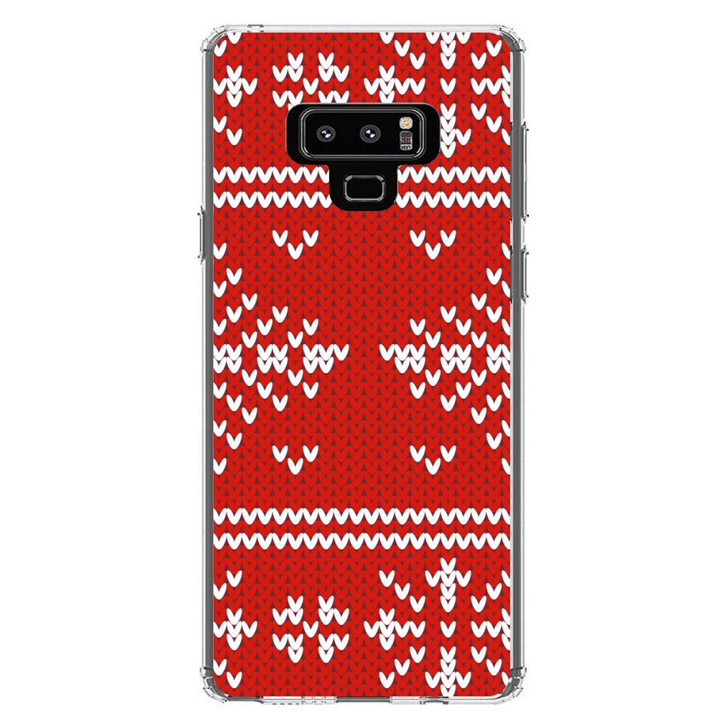 Red White Ugly Christmas Sweater Clear Shockproof iPhone Case, view 11