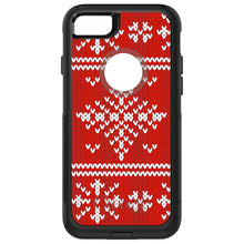 DistinctInk™ OtterBox Commuter Series Case for Apple iPhone or Samsung Galaxy - Red White Ugly Christmas Sweater