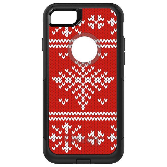 DistinctInk OtterBox Commuter Series Case for Apple iPhone or Samsung Galaxy - Red White Ugly Christmas Sweater