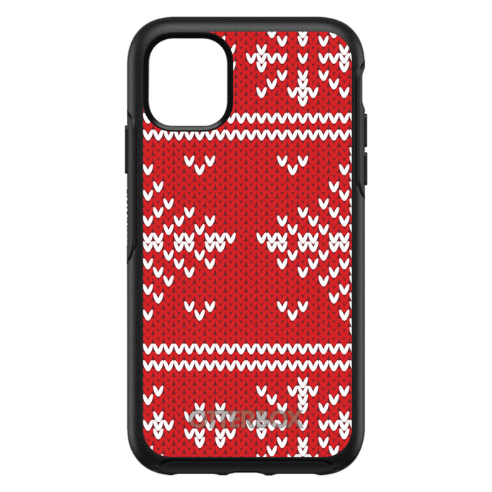 DistinctInk™ OtterBox Symmetry Series Case for Apple iPhone / Samsung Galaxy / Google Pixel - Red White Ugly Christmas Sweater