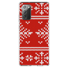 DistinctInk® Clear Shockproof Hybrid Case for Apple iPhone / Samsung Galaxy / Google Pixel - Red White Ugly Christmas Sweater