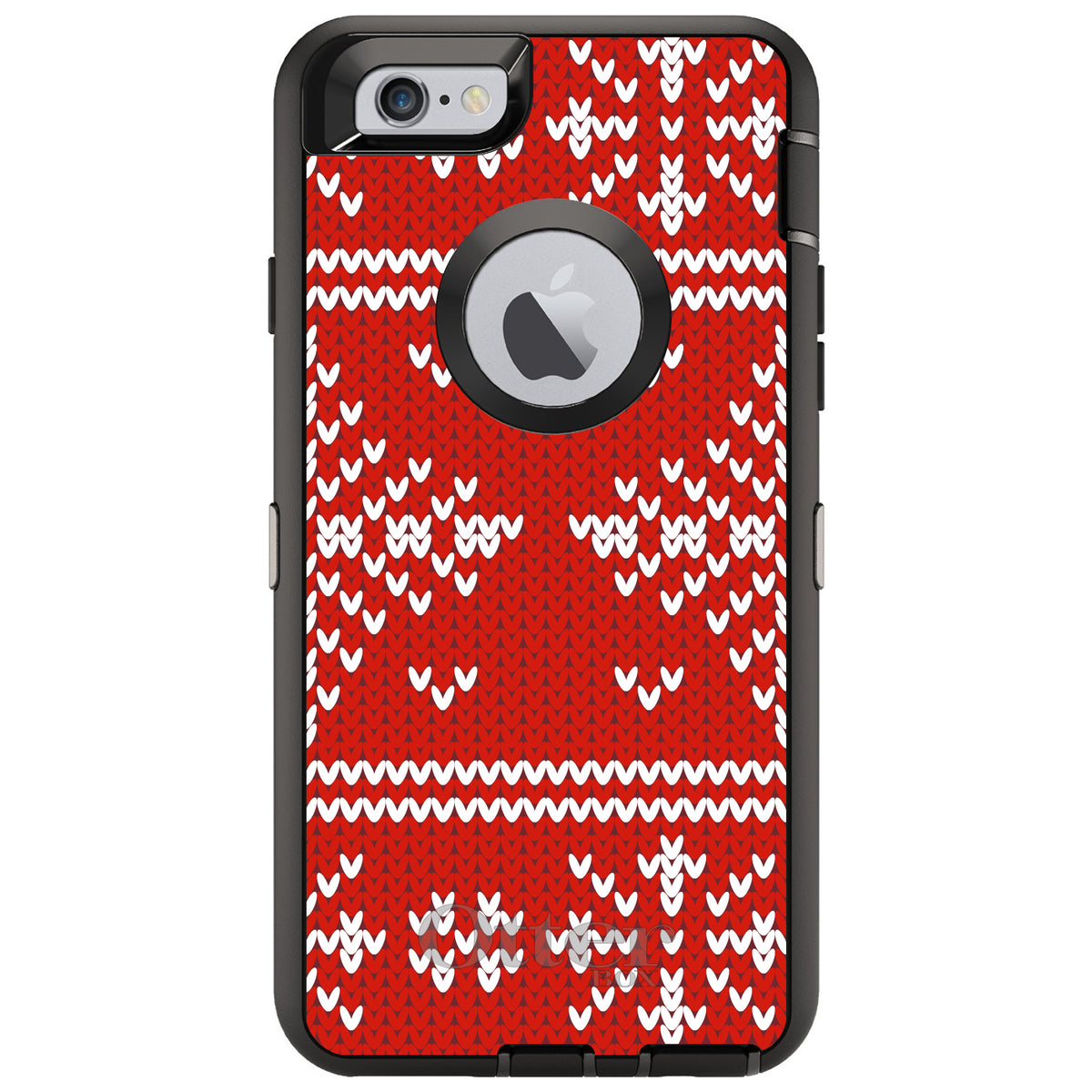 Red White Ugly Christmas Sweater OtterBox Defender Case for iPhone & Galaxy, view 4