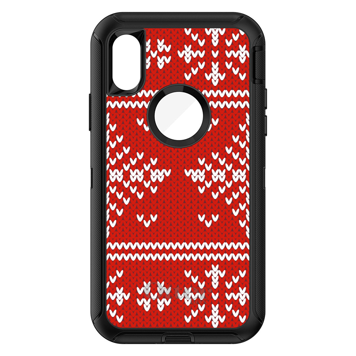 Red White Ugly Christmas Sweater OtterBox Defender Case for iPhone & Galaxy, view 3