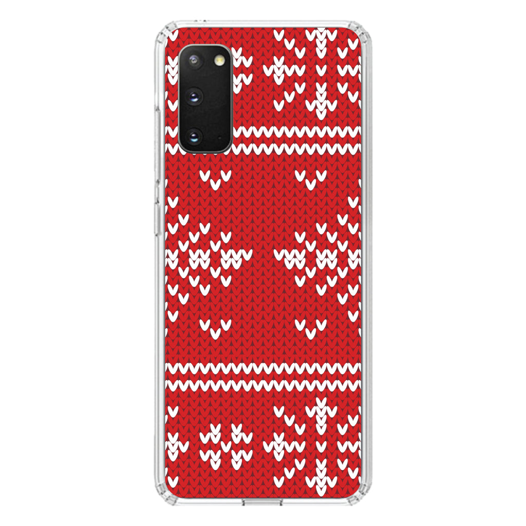 Red White Ugly Christmas Sweater Clear Shockproof iPhone Case, view 14