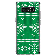 DistinctInk® Clear Shockproof Hybrid Case for Apple iPhone / Samsung Galaxy / Google Pixel - Green White Ugly Christmas Sweater