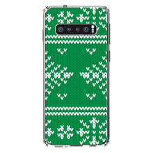 DistinctInk® Clear Shockproof Hybrid Case for Apple iPhone / Samsung Galaxy / Google Pixel - Green White Ugly Christmas Sweater
