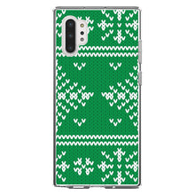 DistinctInk® Clear Shockproof Hybrid Case for Apple iPhone / Samsung Galaxy / Google Pixel - Green White Ugly Christmas Sweater