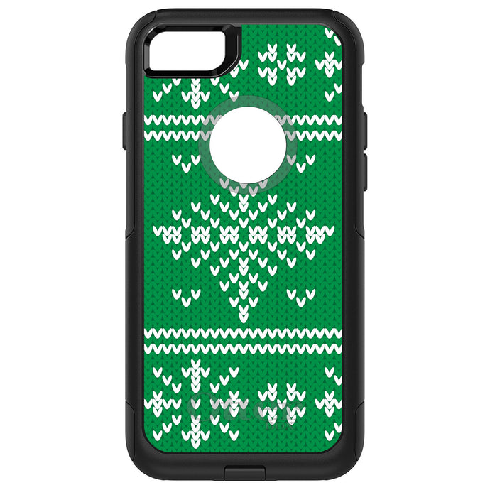 DistinctInk OtterBox Commuter Series Case for Apple iPhone or Samsung Galaxy - Green White Ugly Christmas Sweater