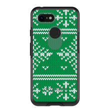 DistinctInk™ OtterBox Symmetry Series Case for Apple iPhone / Samsung Galaxy / Google Pixel - Green White Ugly Christmas Sweater